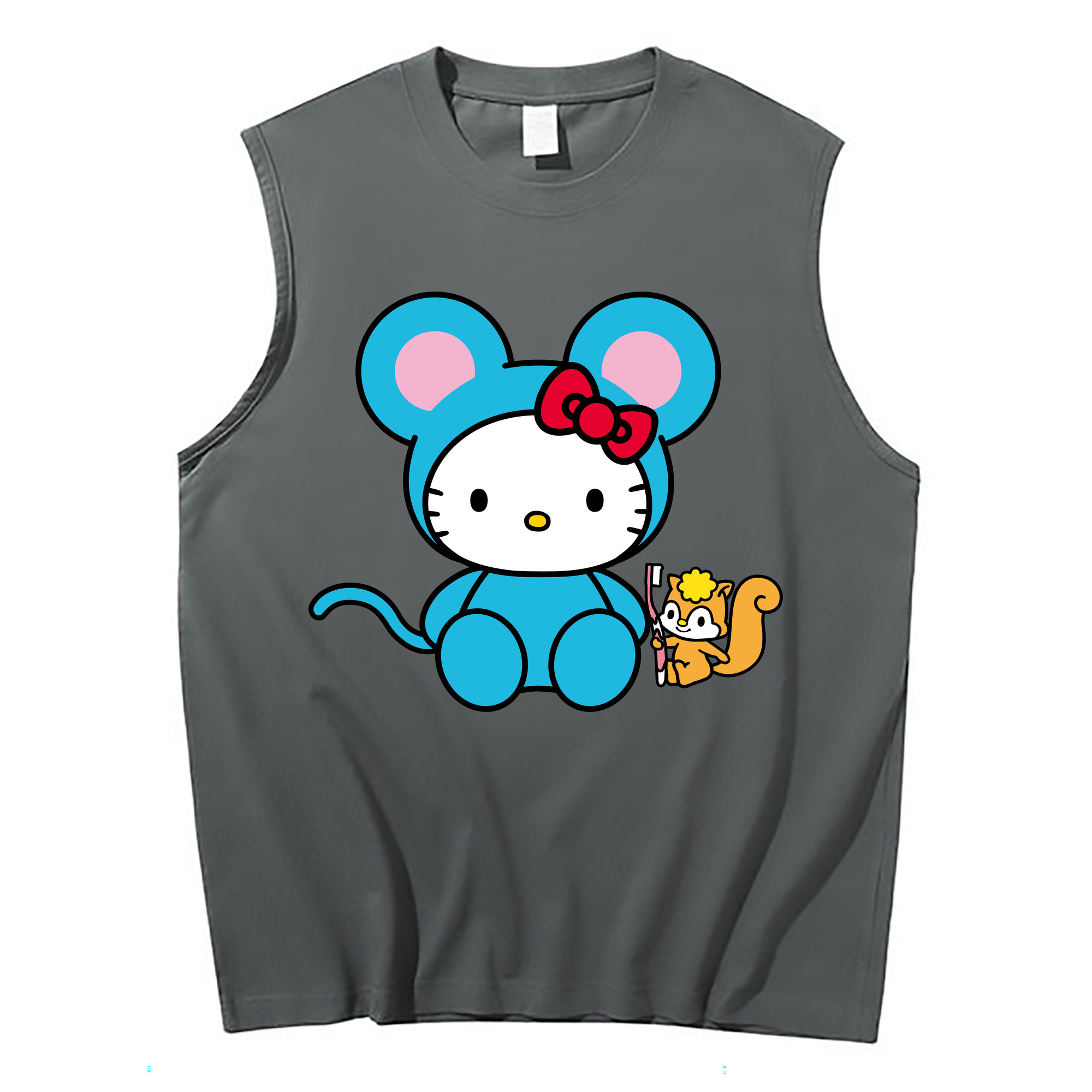 （画像用） Hello Kitty ハローキティ コットン100％タンクトップ（フロントプリント）